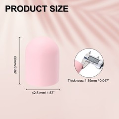4Pcs Travel Bottle Covers Silicone Toiletry Sleeves Pink Large 1.67&Prime; Dia