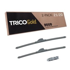 Gold 21&Prime; + 20&Prime; Automotive Replacement Windshield Wiper Blades (Set of Premium
