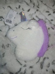 Unicorn Lot Travel Pillow/Blanket Journal Pens Plush Mini Purse Headband Earmuff