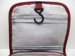 Redwood Apartment Neighborhoods Red/Gray Toiletry Multi-Pocket Handle Travel Bag