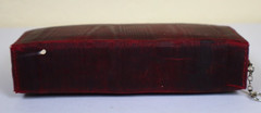 Sewing Kit/Manicure Travel Kit Burgundy Brocade w/ Zipper Circa 1920 Orig Items