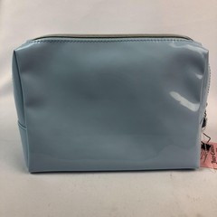 Juicy Couture Light Blue Cosmetic Toiletry Bag Juicy Logo Travel Makeup Zip