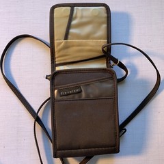 Travelon Mini Crossbody Handbag Brown Microfiber Travel Bag Organizer Unisex
