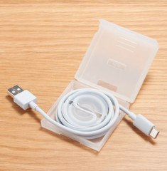 MUJI Polypropylene cable case with smartphone stand made in japan