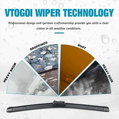 Replacement Wiper Blades Set for 20182022 Jaguar FPace Easy DIY Install » »
