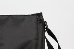 Targus Men’s Small Travel Crossbody Bag with Strap Black with Gray Trim