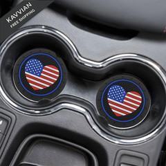 GAOLAOSY 2PCS Car Cup Holder Coasters, 2.75 Inch 2.79 × inch, Black