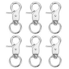 6Pcs Swivel Hooks for Lanyard Clips 13mm (1/2&Prime;) Silver