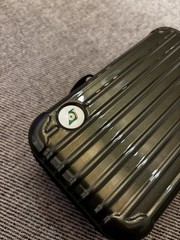 RIMOWA x EVA air Dark Green Hard Shell Zip Zipper Travel Case Organizer Pouch