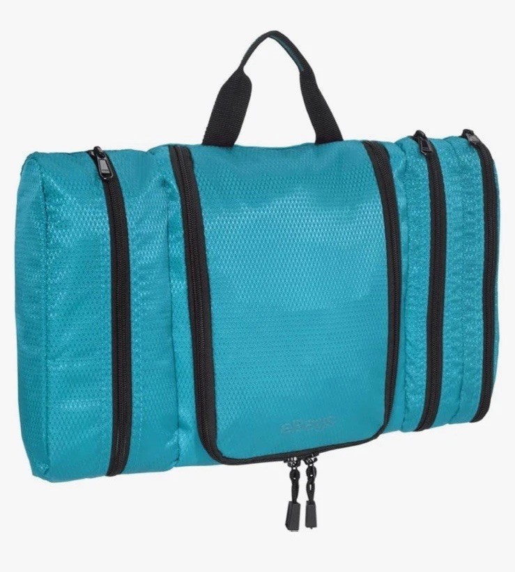 eBags Pack-it-Flat Toiletry Cosmetic Bag Kit Hanging Travel Aqua – NWOT