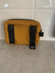 Tumi Travel Cosmetics Pouch Nylon Yellow Black, Mini Cooper Co-lab