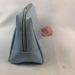 Juicy Couture Light Blue Cosmetic Toiletry Bag Juicy Logo Travel Makeup Zip