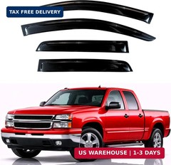 Rain Guards Fit for 2001-2007 Chevrolet Silverado/GMC Sierra Crew Cab, Out-C