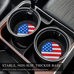 ZNDAW 4 PCS Car Cup Holder Coasters, 2.75 Inch Universal Non-Slip Colorful