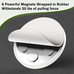 Magnetic Cup Holder, Durmmur SUS 304 Stainless Steel 1 Pack White