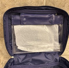 Royal Caribbean Crown & Anchor Society Navy Blue Zippered Hanging Toiletry Bag