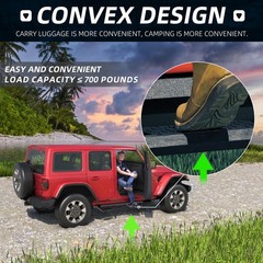 Running Boards Side Steps For 07-18 Jeep Wrangler JK JKU Black Powder Coated