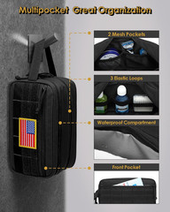 Travel Toiletry Bag for Men Dry Wet Separate Waterproof Dopp Kit Black (74 kara