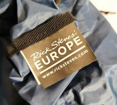 Rick Steves Navy Blue Hideaway Packable Tote Bag Folding Travel Tote Carry-On