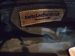 Aaron Leather Goods 10&Prime; Leather Toiletry Bag Dark Brown Vendimia Estilo DBL Zip