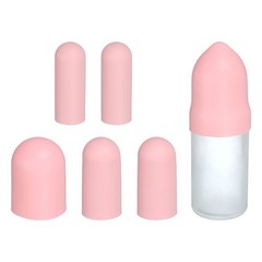 5pcs 0.88&Prime;/1.1&Prime;/1.6&Prime; Dia Travel Silicone Bottle Covers, Pink