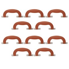 10Pcs Plastic Metal Luggage Handle Replacement Easy Install Brown Carry Handle