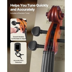 Violin 4/4 Full Size for Adults, Violin Fiddle Set for Beginners Student with Ha
