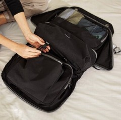 BAGSMART Unisex TravelEase 4-in-1 Travel Packing Cubes CF6 Black One Size NEW