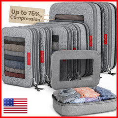 Leantravel Premium Compression Packing Cubes For Travel – Suitcase Organizer