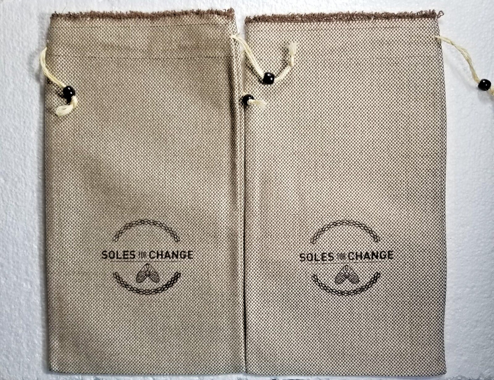 Shoe Bags Travel or Storage Protection Set of 2 Soles for Change Drawstring