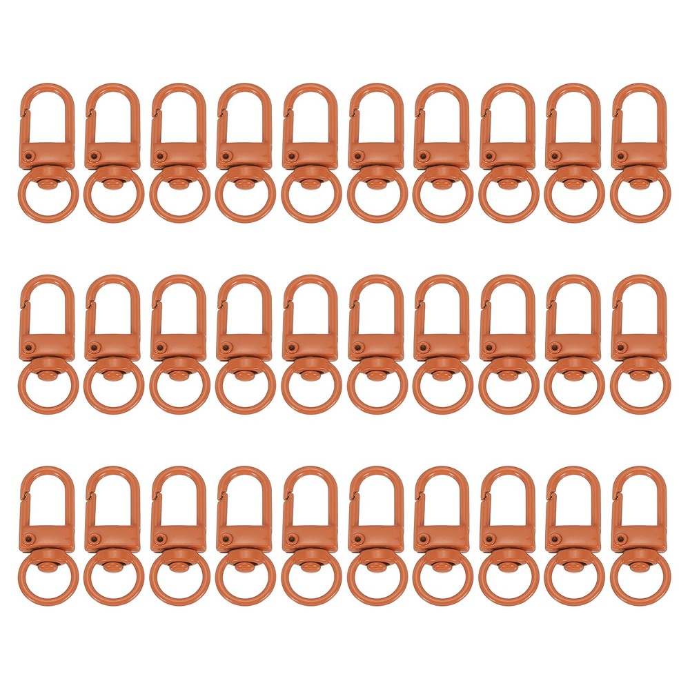 30pcs Jewelry Swivel Hook, Orange Metal Clip