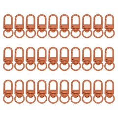 30pcs Jewelry Swivel Hook, Orange Metal Clip