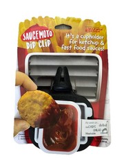 Saucemoto Dip Clip Car Sauce Holder for Dipping Sauces and Ketchup (Black)