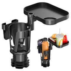 KDD Car Cup Holder Expander – 3 in 1 Adapter with Adjustable black