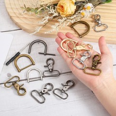 4pcs 20mm (3/4&Prime;) Carabiner Light Gold Ring Swivel Hooks