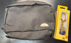 Samsonite Black Travel Toiletry Bag Organizer Pouch with Hanging Hook Keychain