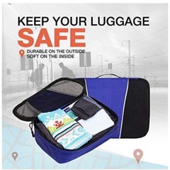 7 Piece Set Packing Cubes Travel Luggage Organizers with Laundry Bag NEW