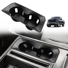 Muslogy Center Console Cup Holder 2021-2025 F150 Bucket Seat Only, Black