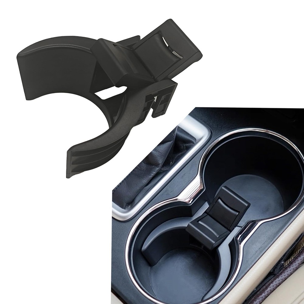 Cup Holder Insert Divider Fit for Toyota Highlander 2014 2015 2016 2017 Black