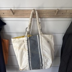 Nauti Us Bags Beach Tote with Marine hardware. Inside zipper mobile pocket