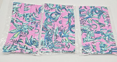 Lilly Pulitzer 3 Adult Face Masks Colorful Tropical Print Reusable Washable