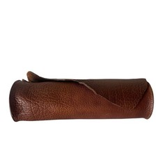 Stash Brown Shrunken bison baguette clutch NWT