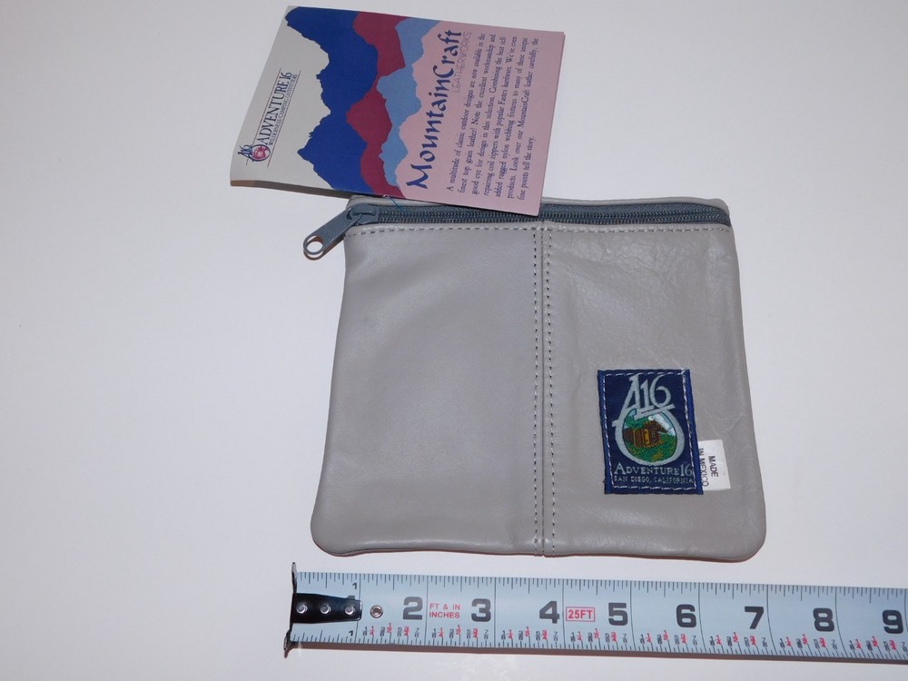 ADVENTURE 16 MOUNTAINCRAFT Leatherworks MAROON 100% Cow Leather ZIP POUCH NEW