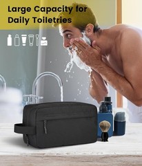 Travel Toiletry Bag for Men & Women – Water-resistant Travel Bag for Toiletri…