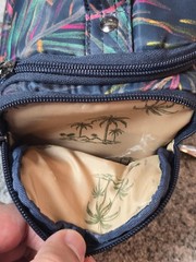 Lug Toiletry Bag Dopp Kit Navy Tropical Palm Print Travel Mini Trolley