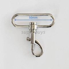 50mm Metal Swivel Snap Hook Clip Bag Belt Strap Backpack Cord Buckle d Type