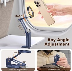 Magnetic Phone Tripod,Foldable Adjustable Stand for Vlog Gym Travel Accessories
