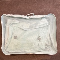 8 Piece Travel Packing Cube Set Luggage Organizers Mesh Light Blue Toiletry Bags