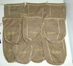 Lot of 10 Crown Royal Vanilla 750ml Tan Gold Drawstring 9&Prime; Medium Bags
