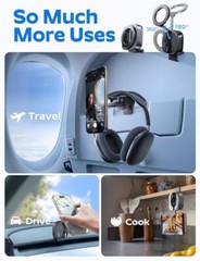 Airplane Travel Essentials Phone Holder for MagSafe Accessories, Black
